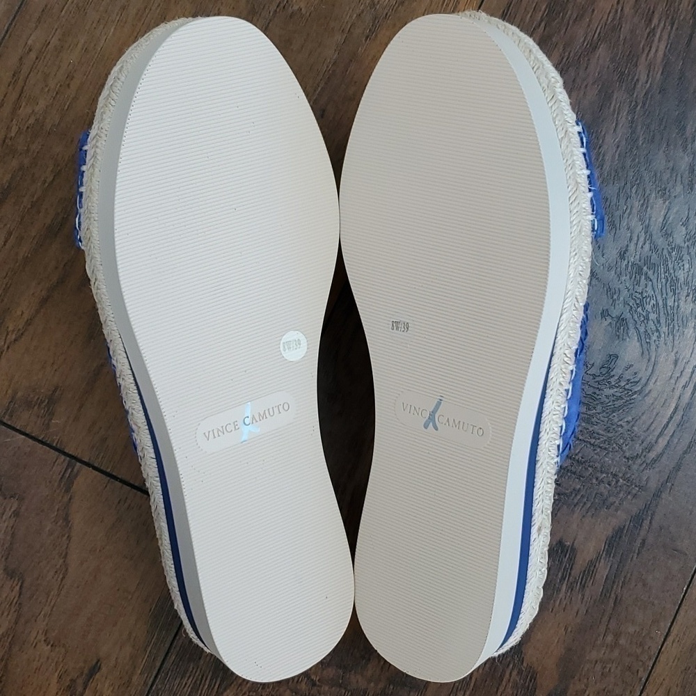 Vince Camuto Belisnda Leather Crossband Slide Platform Sandles Size 8W - Picture 14 of 17